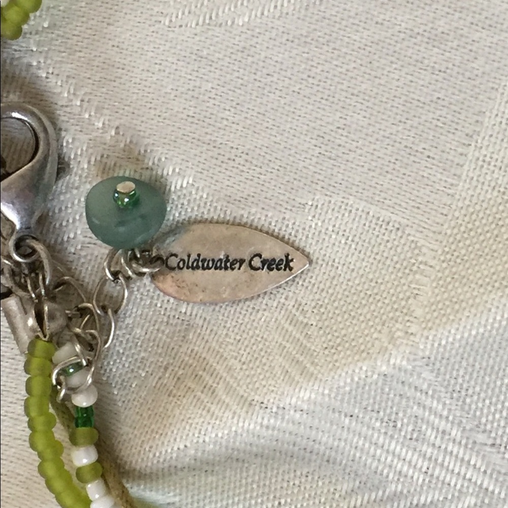 Coldwater Creek Green Shell & Abalone Necklace - image 7